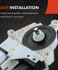 Plug And Play Power Window Lift Motor Front Driver Side For Ford Fiesta 2011 2019 6 Pin Plug Direct Fit Replacement High Quality Copper And Steel Regulator Durable Window Regulator Motor, white motor close-up