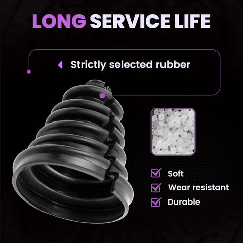 Image of the Universal CV Axle Boot Repair Kit For 22mm To 28mm Shafts Silicone Rubber Gaiter Seal showcasing its durability and rubber material.