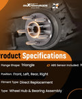 Image showing the 513420 Wheel Hub And Bearing Assembly for Hyundai Elantra Ioniq Kona Veloster And Kia Forte Niro Seltos 2017 to 2023.
