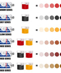 Tile Repair Kit For Porcelain And Ceramic Surfaces, Quick Fix For Scratches, Chips, Dents And Holes In Bathtubs And Shower Trays, color series tubes and pigments display