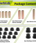 Front Lower Spring And Front Upper A Arm Suspension Kit For DS Golf Carts Replacing Urethane Bushings And Bronze Sleeves Inner And Outer Sleeve Set With Part Numbers 1016346 1016349 1016350, 12 urethane bushings and bronze sleeves