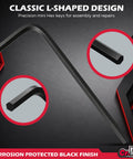 Dope 7 Piece Metric Hex Key Set with L Shaped Allen Wrenches in chrome vanadium, classic L-shaped design, black finish