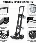 3 In 1 Convertible Dolly Cart With Wheels, Brakes, 600 Lb Heavy Duty Hand Truck Dolly, features and specifications