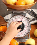 Hand adjusting Analog 2lb Kitchen Scale With Mechanical Dial Stainless Steel Platform Rugged Pro Grade Build Easy Manual Weighing