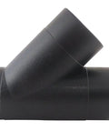 Shop Floor Pro Setup 4 Inch 3 Way Y Connector For Dust Collector Systems Tough ABS Plastic Branch Tee Fitting Fits Standard 4 Inch Flexible Hose Straight Up Reliable side view