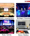 Studio, stage, party, and home audio setups with Heavy Duty Adjustable Speaker Stands Pair, 54 Inch Tripod Bases visible.