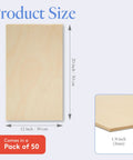 3 Mm Baltic Birch Plywood Sheets One Eighth By Twelve By Twenty Inches Pack Of 50 B BB Grade Craft Wood dimensions illustration