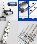 MGN7 Linear Rail Kit 200mm Set With Two Rails And Two 7mm Carriage Blocks Beefed-Up Mini Motion Guide Slides For 3D Printers And CNC Machines Smooth Stable Black Finish, stainless steel rails and black carriage blocks