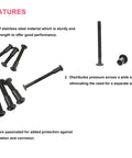 Black M6 Allen Bolts Kit 100 Pcs Socket Cap Screws And Rivet Cap Nuts For Joint Connecting Features Display