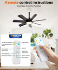 28 Inch Socket Ceiling Fan Light With Remote Control E26 E27 Compatible LED Light installed in living room with remote.