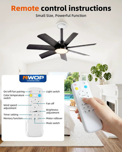 28 Inch Socket Ceiling Fan Light With Remote Control E26 E27 Compatible LED Light installed in living room with remote.