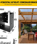 Concealed Joist Hanger Brackets For 3.5 Inch By 5.5 Inch Wood Beams Beefy Heavy Duty U Shaped Steel Brackets Matte Black Powder Coated Ideal For Fence Porch Swing And Handrails 12 Pack