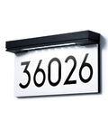 Solar Powered Address Plaque With LED Illumination, Waterproof Outdoor House Number Sign, 6000K Daylight White LEDs