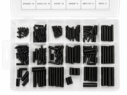 315 Piece Roll Pin Set For Repairs And Equipment, 11 Popular Sizes From 1/16 Inch To 3/8 Inch, Pro-Grade Heavy-Duty Spring Steel Pins In An Organized Storage Case For Quick Fixes And Easy Repairs