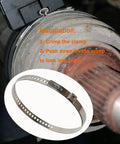 Universal CV Boot Clamp Pliers Kit Stainless Steel Adjustable Crimp Tool Set installation close-up with instructions