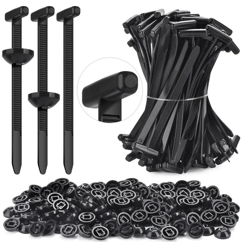 200Pcs Cable Tie Buckle Universal Unbreakable Zip Tie Clips for car fender engine cover mudguard fasteners in black plastic