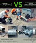 Comparison of Fully Automatic Electric Pipe Cutter For 15 To 400 mm Tubes with ordinary machine cutting steel pipes.