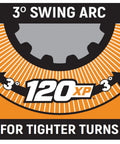 Three Eighth Inch Drive 120XP Teardrop Ratchet Eight And A Quarter Inch Length Sixty Tooth Gear With Double Stacked Pawls graphic