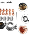 Solid 22 Piece Plasma Cutter Consumables Kit For Trafimet S45 And S25 Torches with high grade copper tips and accessories.