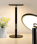 Full Spectrum Grow Light For Indoor Plants, 20W Aluminum Desktop Lamp With 7 Dimmable Settings, shown on table with vase of flowers