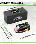 Packaging box and 14.8V 150C 850mAh 4S LiPo Battery with XT30 plug for RC cars, drones, boats