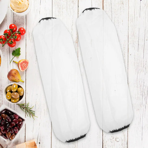 Heavy Duty Waterproof White Oversleeves Featuring Hella Thick Padding For Superior Arm Coverage And Oilproof Shielding Ideal For Serious Kitchen Tasks And Outdoor Yard Projects