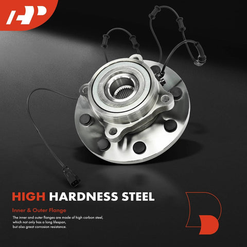 Front Wheel Bearing And Hub Assembly With ABS For Dodge Ram 1500 2006 2007 2008 4WD Eight Lug Compatible With Ram 2500 2006 2007 2008