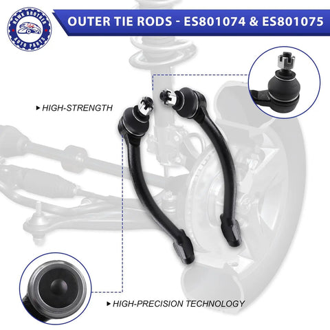 10 Piece Front Suspension Kit Beefed Up With Lower Ball Joints Sway Bar Tie Rod Bellows Replacement For Hyundai Elantra 2011
