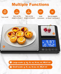 Dual Platform Kitchen Scale Pro Grade 33 Lb Large Scale And 1.1 Lb Mini Scale for baking and cooking with digital display and pastries