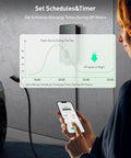 Person using phone app to control Level 2 50 Amp EV Charger 240V Indoor Outdoor Home Charging Station With J1772 Connector