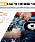 Pro Grade 100 Piece Oil Drain Plug Gasket Set with anti leak heat resistant crush washers in use on car engine