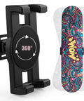 Skateboard Wall Mount 360 Degree Rotatable Floating Display Hanger For Any Skater with extendable clips showcasing deck