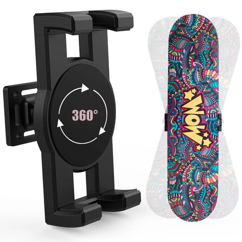 Skateboard Wall Mount 360 Degree Rotatable Floating Display Hanger For Any Skater with extendable clips showcasing deck