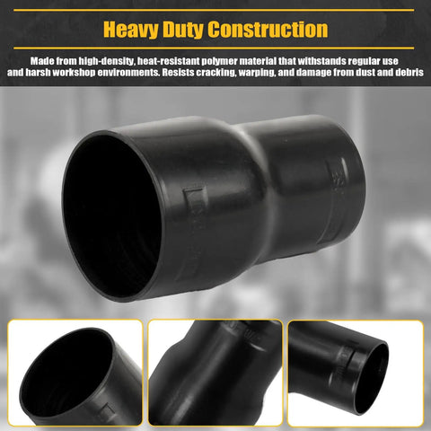 Dust Collection Hose Adapter Two And A Half Inch To One And Seven Eighth Inch Fitting For Woodworking Tools Made With Polymer