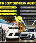 Comparison of DIY Brilliant Black Audi Touch Up Paint Kit with Quick Easy Fix versus traditional repair shop for scratches.