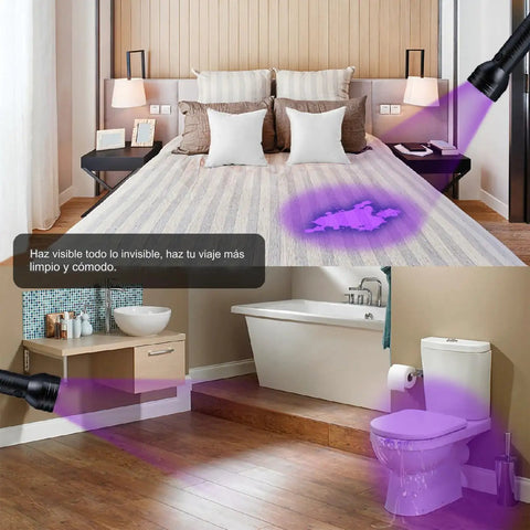 Portable 51 LED Black Light Flashlight Pro Grade For Home And Hotel Inspections Detect Pet Urine On Carpets Rugs Upholstery And Bathrooms