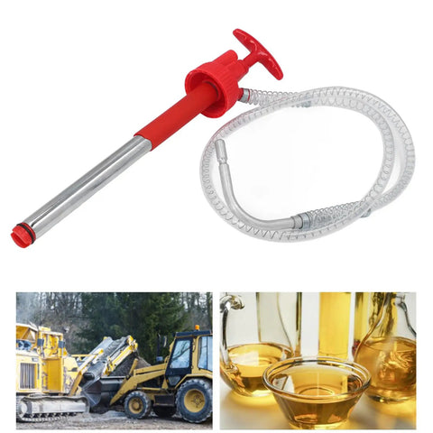 Fabater Portable Manual Drum Pump For Oil Transfer With 50 Inch Hose And No Drip Nozzle. High Efficiency Fuel Extractor For Gear, Transmission Fluids And Automotive Additives. Leakage Proof Vertical Design Ensures Safe And Clean Spillage Free Handling