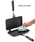 Cleaning Flip Panini Sandwich Maker With Nonstick Aluminum Grill Pan And Handle Stovetop Indoor Outdoor Press