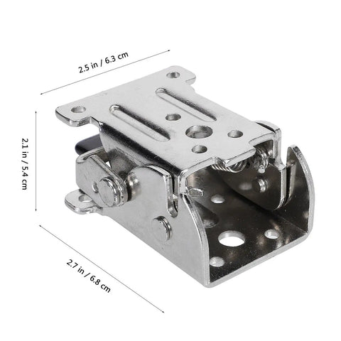 Self Locking Folding Table Leg Hinges Set 2 with 90 Degree Rotation and 20 Screws shown in close-up, with dimensions.