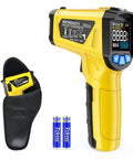 Non Contact Infrared Thermometer Gun With Adjustable Emissivity And Max Readout, Laser Guided 13 Point System, Temperature Range From -58F To 1472F, Pro Grade Temp Gun For Cooking, Freezer, Pizza, HVAC And Quick Surface Readouts with case and batteries