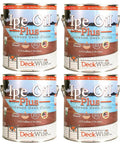 Premium Ipe Oil Plus Hardwood Deck Stain Semi Transparent Natural Finish Hella Durable Exterior Wood Coating Pack Of Four One Gallon Bottles