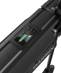 Smooth Sailin Killer 57 Inch Shaft Trolling Motor With Plug And Play Gt56Uhd Tr Sonar And Multiband Positioning For Anchor Lock Wheel Hold And Wireless Chartplotter Sync Black control panel showing battery and settings indicators.