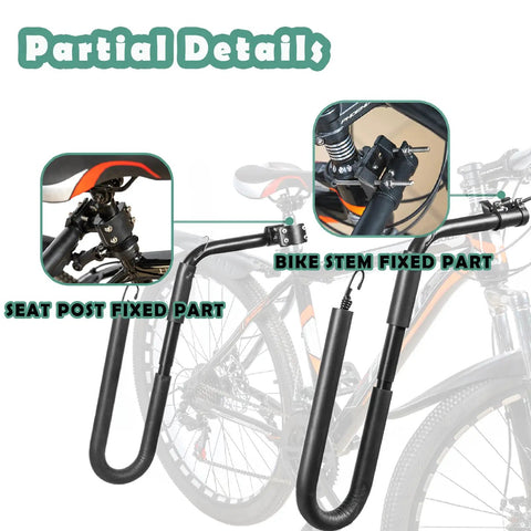 Bike Surfboard Rack With Quick Release Bars Adjustable Up Down And Rotatable Angles For A Comfortable Ride Fits Longboards Shortboards