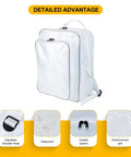 Top Notch Transparent Cleanroom Engineer Tool Backpack With 20 Liter Capacity and Crystal Clear Body showcasing adjustable straps and durable zippers.