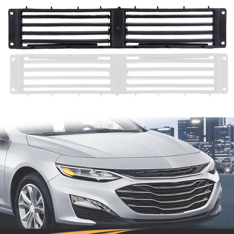 Lower Active Radiator Shutter Assembly With Actuator Fits Chevy Malibu Buick Lacrosse, black grille shutter unit.