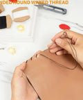 Upholstery Repair Kit With Bonded Waxed Round Thread, Pro Grade Heavy Duty Sewing Needles, Leather Sewing Set For Hand Stitching