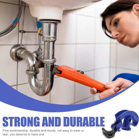 Whamvox Manual Tube Bender For 1/2 Inch Aluminum Alloy And PVC Plastic Pipes With Steel Construction being used on plumbing.