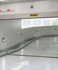 Watch Your Head Caution Low Clearance Signs 3 Pack 10x3 Inch Vinyl Decals on curved garage wall