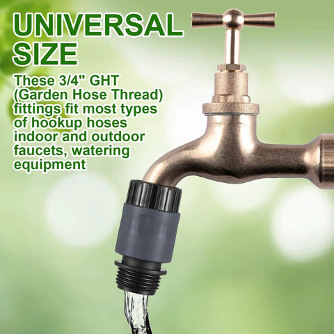72 Piece No Fuss Garden Hose Quick Connector Kit Three Quarter Inch Plastic Water Hose Connectors with faucet adapter