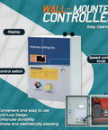 Wall-mounted controller for Industrial Grade Outdoor Ceiling Fan With Brushless Dc Motor And Five Solid Aluminum Alloy Blades.
